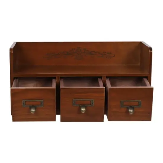 YIYIBYUS Desktop Organizing Cabinet, Supplies Organizer, Vintage Drawers for Desk image {7}
