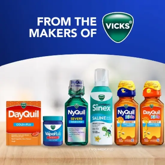 Vicks Kids' Combo Cold & Cough + Fever Syrup - Acetaminophen - Grape - 16 fl oz image {10}