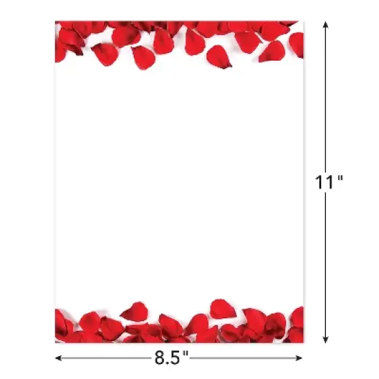 Great Papers Red Rose Petals Elegance Everyday Letterhead Multicolored 50 Sheets/Pack (2025006) image {4}