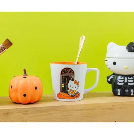 Silver Buffalo Sanrio Hello Kitty Pumpkins Ceramic Latte Mug | Holds 17 Ounces image {7}