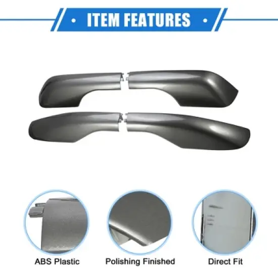 Unique Bargains Car Roof Rack Side Rails End Cover Shell Cap for Lexus LX570 2008-2015 Durable Plastic Gray 4pcs image {3}