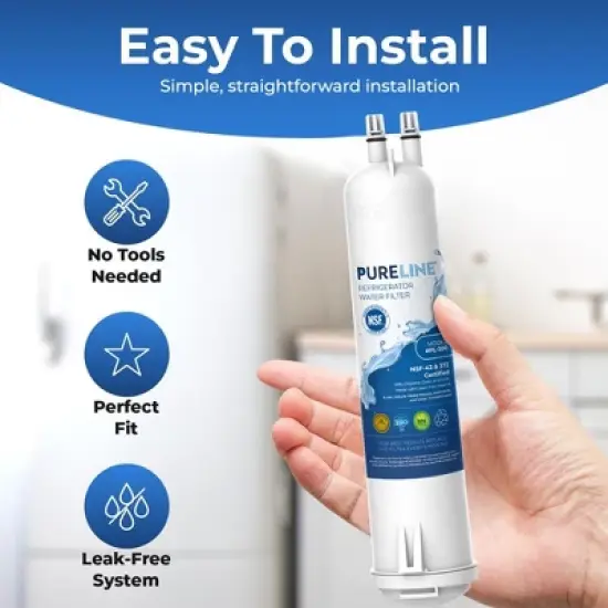 Pureline Filter Replacement for Whirlpool&reg; Everydrop&reg; Filter 3, EDR3RXD1, Kenmore&reg; 46-9083, 46-9030 Refrigerator Water Filter image {3}