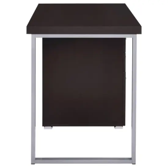 Brennan 3 Drawer Office Desk with Reversible Cabinet - Coaster image {8}