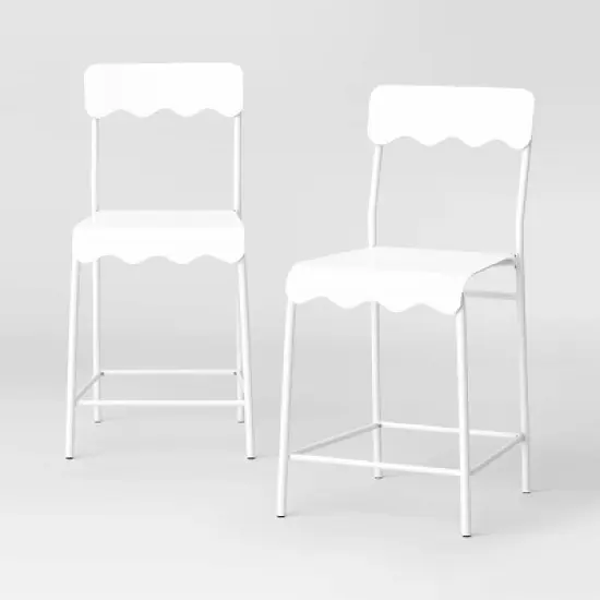 Set of 2 24" Wavy Metal Counter Height Barstool - Room Essentials&trade; image {6}