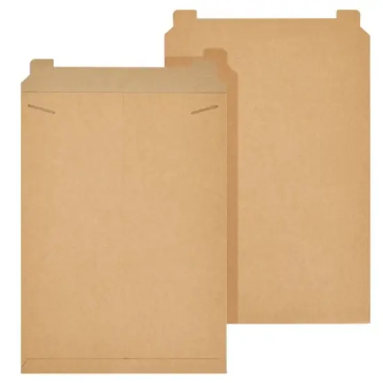 Juvale 25 Pack Brown Rigid Mailers That Stay Flat, Bulk Cardboard Envelopes for Shipping Documents, Photos (13 x 18 In) image {4}