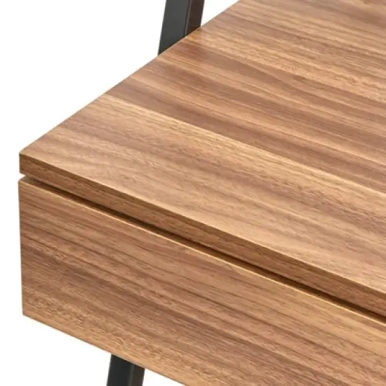 3pc Denton Ladder Desk and Shelf Walnut/Black - Buylateral image {5}