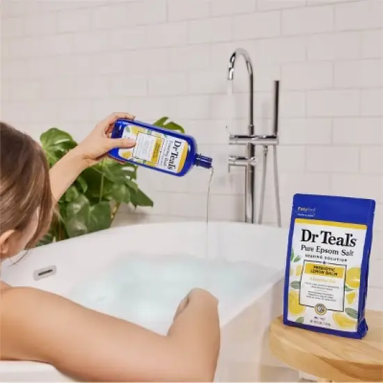 Dr Teal's Prebiotic Lemon Balm with Sage & Thyme Essential Oils Foaming Bath - 34oz image {3}