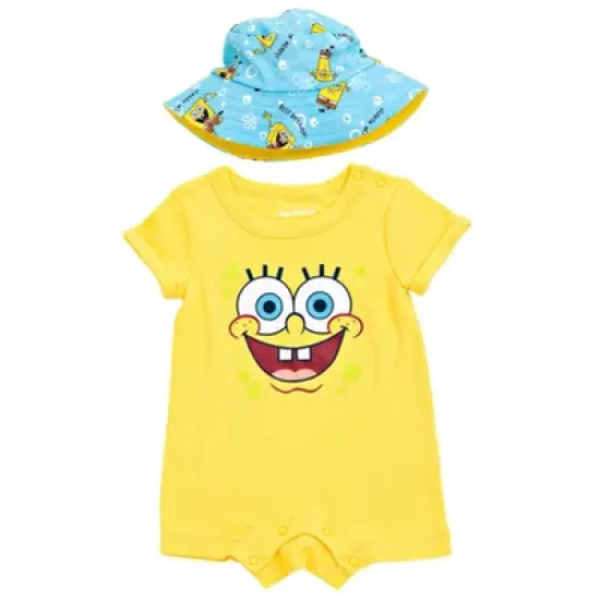 SpongeBob SquarePants Baby Romper and Hat Newborn to Infant  image {9}