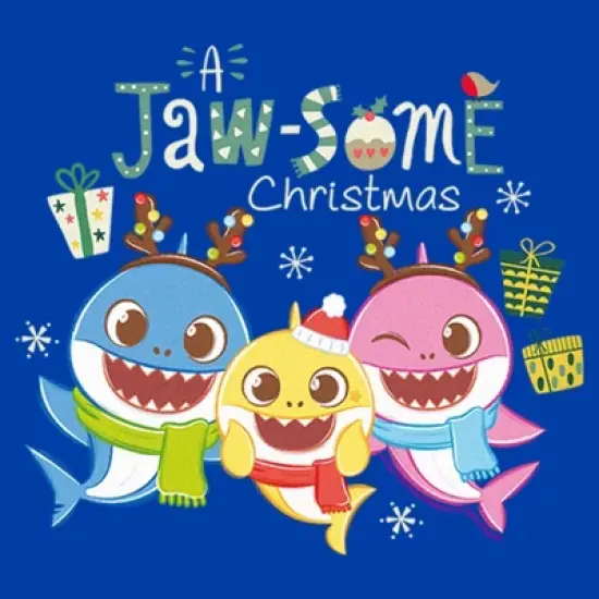 Toddler's Baby Shark Jawsome Family Christmas T-Shirt image {1}