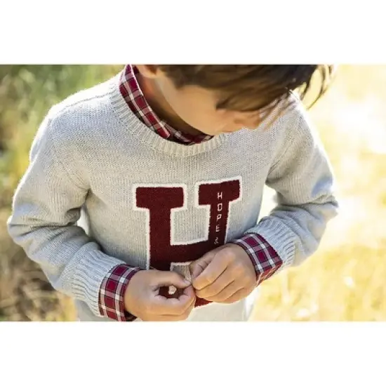 Hope & Henry Boys' Varsity Pullover Sweater, Infant image {1}