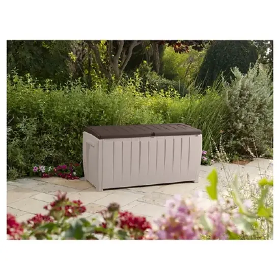Novel 90 Gallon Outdoor Storage Box - Beige/Brown - Keter image {8}