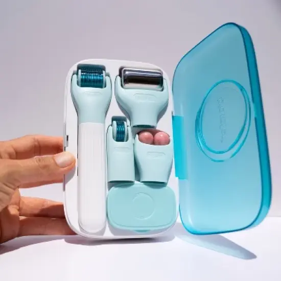 Beautimate 10-in-1 Skincare Roller Set &ndash; Interchangeable Microneedling, Massage, and Cleansing Tools with Storage and Disinfection Case image {13}