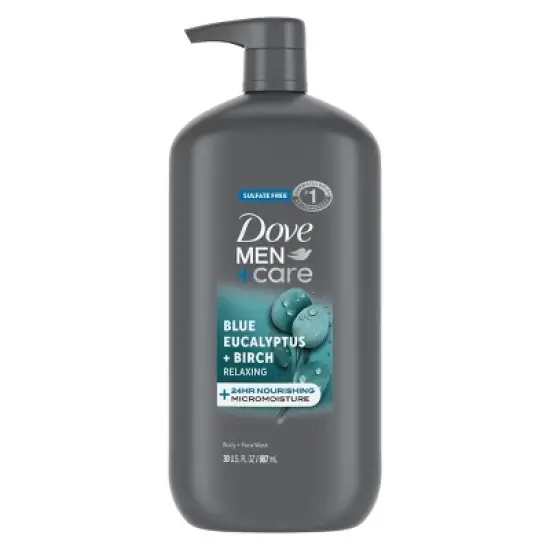 Dove Men+Care Blue Eucalyptus + Birch Relaxing Body & Face Wash - Sulfate Free - 30 fl oz image {6}