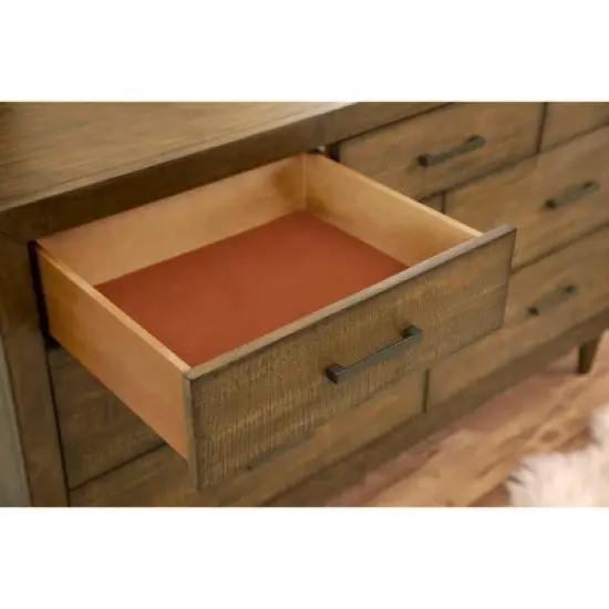 Aurora Mid Century Seven Drawer Wood Dresser - Abbyson Living image {3}