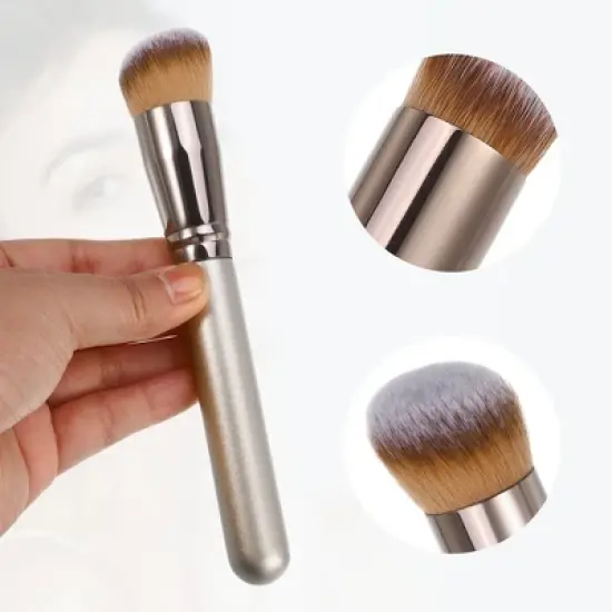 Unique Bargains Makeup Brushes and Sets Champagne Gold Tone 4 Pcs image {3}