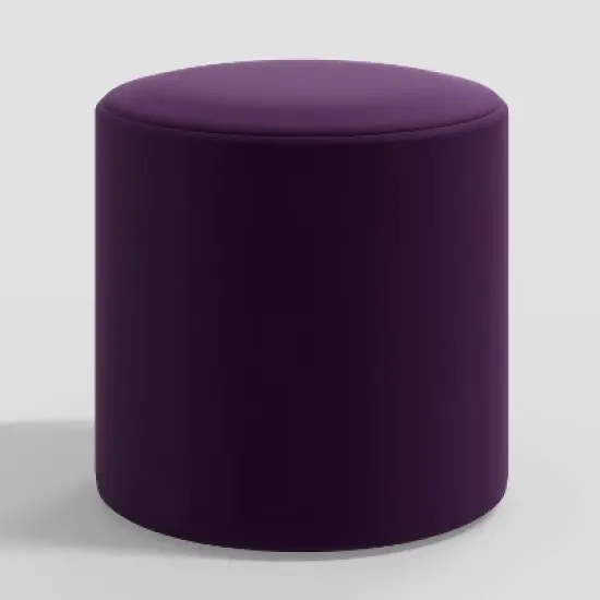 Round Thalia Ottoman in Velvet - Skyline Furniture image {1}