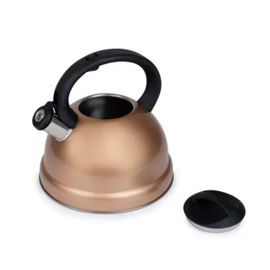 3 Qt Heavy Duty Stainless Steel Whistling Tea Kettle &ndash; Stay Cool Handle & Knob image {4}