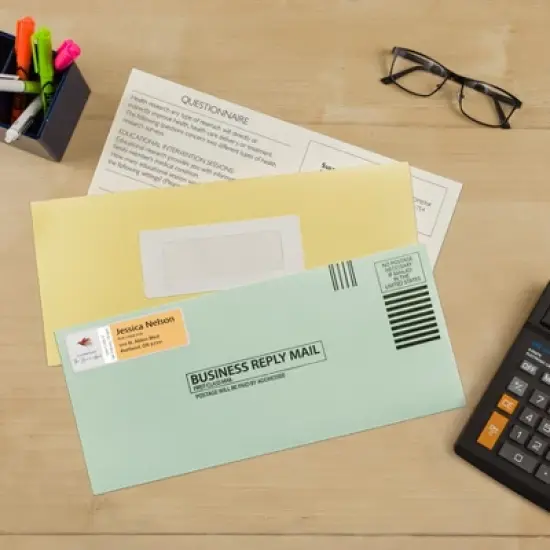 Avery Send & Reply Piggyback Mailing Labels, Sure Feed Technology, 1-5/8" x 4" Outer, 1" x 3" Inner, 240 Labels (5735) image {5}