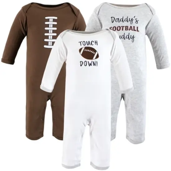 Hudson Baby Infant Boys Cotton Coveralls, Touch Down image {5}