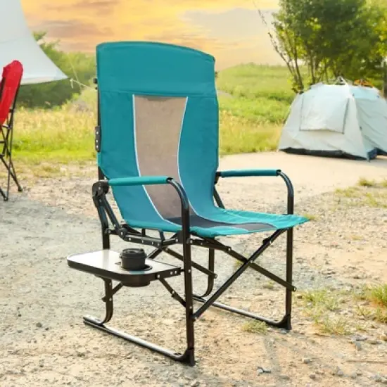 KWPZQEB Directors Chair, Camping Chairs for Adults, Heavy Duty Side Table with Side Table and Side Pockets, Lawn Chairs for Beach, Lawn image {12}