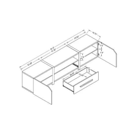 Miran Contemporary TV Stand for TVs up to 80" - HOMES: Inside + Out image {4}