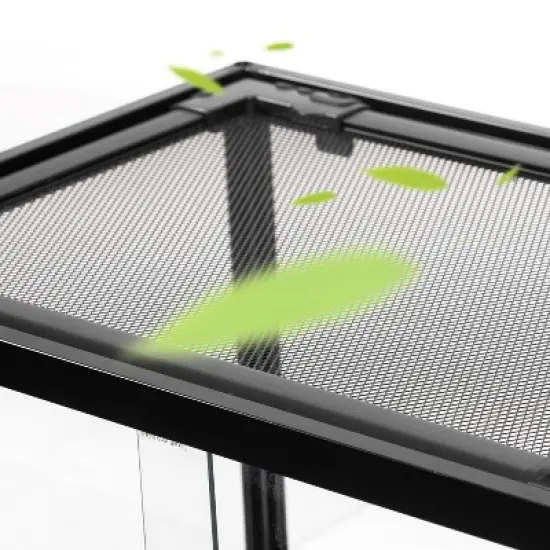 REPTIZOO Reptile Glass Tank - 24 x 18 x 18 Inches Knock Down Full View Natural Terrarium image {4}