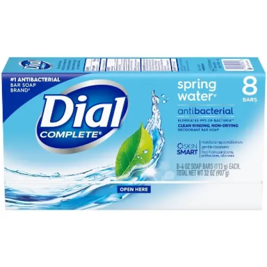 Dial Antibacterial Bar Soap - Spring Water - 4oz/32pk image {6}