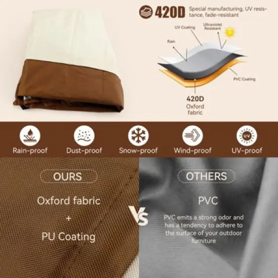 Topteng Egg Chair Cover Waterproof Patio Outdoor image {2}