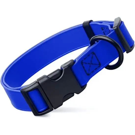 Dogline Biothane Waterproof Collar with QR Buckle Royal Blue image {6}