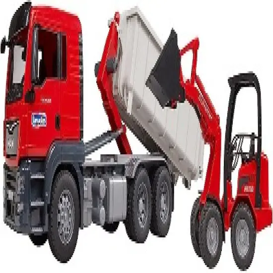 Bruder MAN TGS Truck with Roll-off Container and Schaeffer Loader image {2}