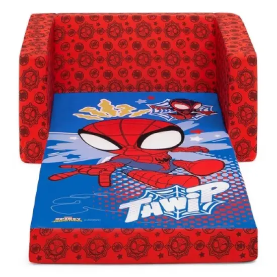 Delta Children Marvel Spidey and His Amazing Friends Kids' 2-in-1 Convertible Cozee Flip-Out Chair image {8}
