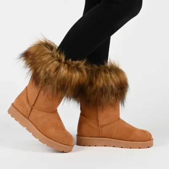 Journee Collection Womens Zorah Round Toe Pull On Winter Boots image {8}