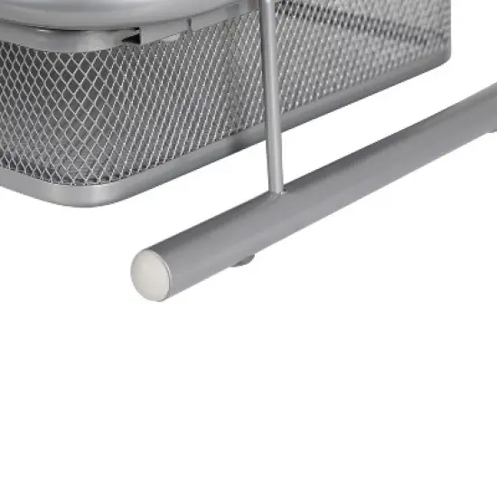 Mesh Monitor Stand with Drawer Silver - Brightroom&trade; image {2}