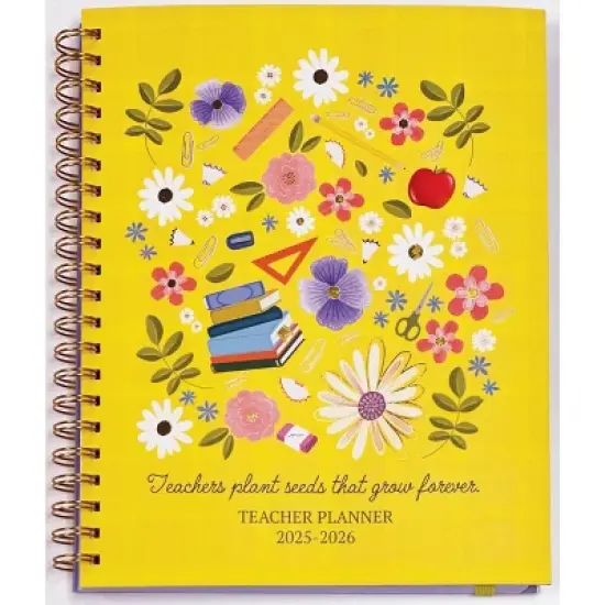 Designer Greetings 2025 - 2026 Weekly/Monthly 9"x11" Teacher Planner Flowers, Teacher Supplies image {9}