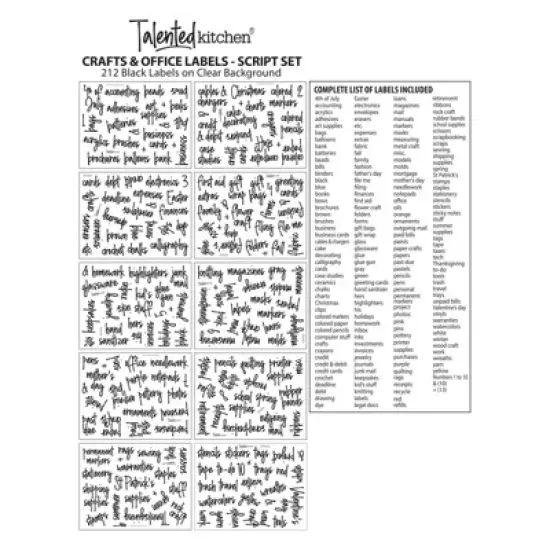 Talented Kitchen 212 Pack School & Office Labels for Storage Bins, Classroom Organization Stickers for Containers, Arts & Crafts Supplies Label image {4}
