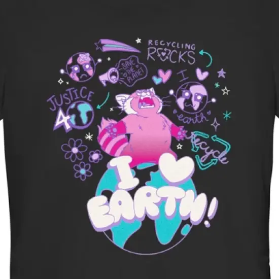 Junior's Turning Red Justice 4 Earth T-Shirt image {1}