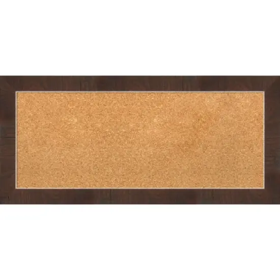 Amanti Art Wildwood Brown Narrow Framed Corkboard, Natural Cork image {9}