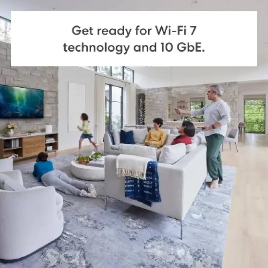 eero Max 7 Tri-Band Mesh Wi-Fi 7 Router: Smartphone Control, 4 Ethernet Ports image {3}