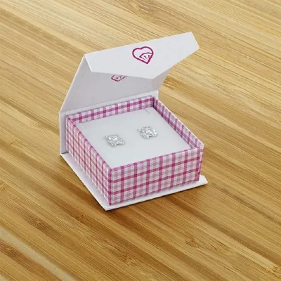 Girls' My Teddy Bear Screw Back Sterling Silver Earrings - In Season Jewelry image {3}