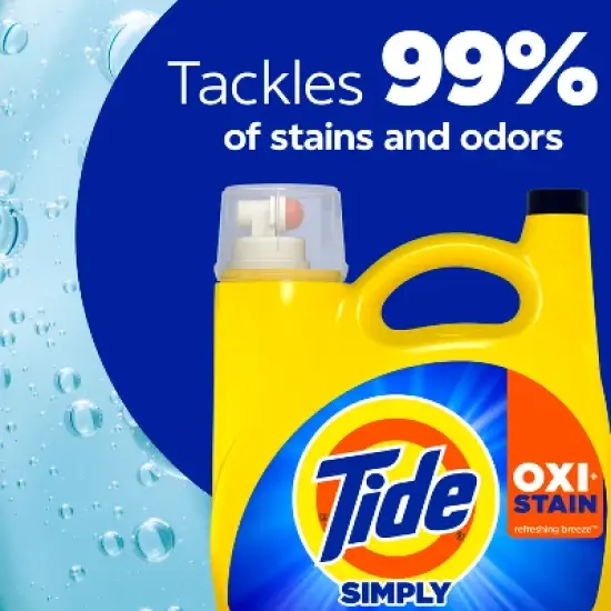Tide Simply Oxi Stain Refresh Liquid Laundry Detergent - 162oz image {3}