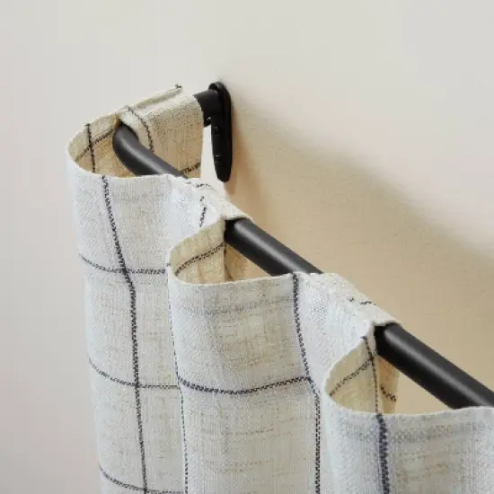 French Return Curtain Rod Matte Black - Hearth & Hand&trade; with Magnolia image {1}