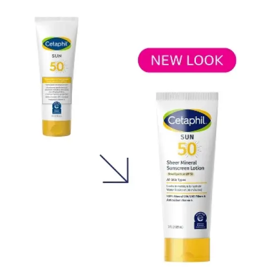 Cetaphil Sheer Mineral Sunscreen Face & Body SPF 50 - 3 fl oz image {2}