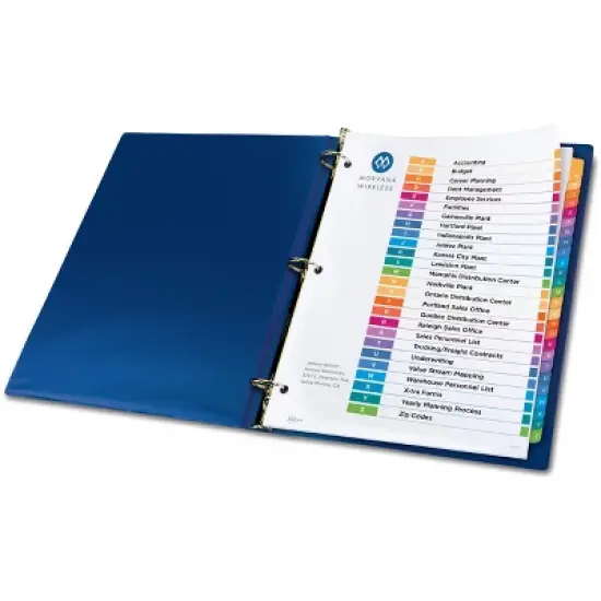 Avery A-Z Dividers for 3 Ring Binders, 26 Tabs per Set, Customizable Table of Contents, Multicolor Tabs (11125) image {3}