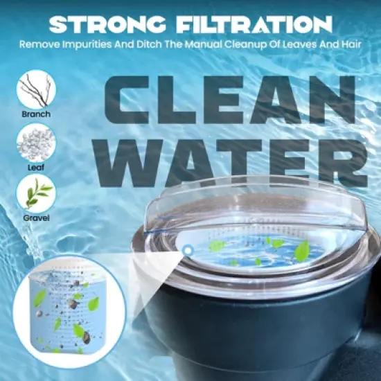 1.5HP Swimming Pool Pump &ndash; 110V Single Speed Above Ground Self-Priming Pump with 1100W High-Power Copper Motor for Quiet Performance image {2}