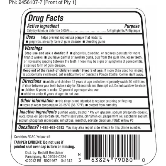 Cepacol Antibacterial Mouthwash, Gold, 24oz image {2}