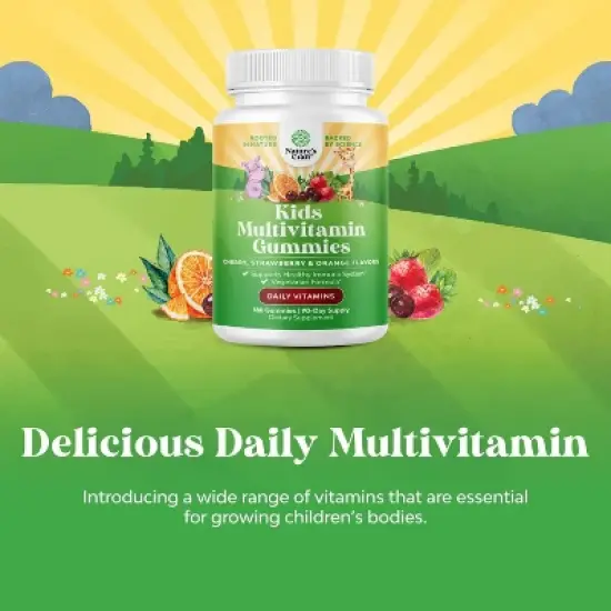 Kids Multivtamins Gummies, Assorted Fruit Flavors, Nature's Craft, 180ct image {3}