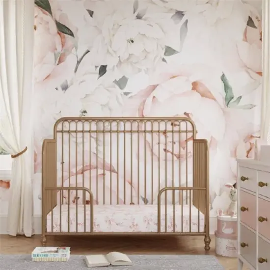 Room & Joy Luna 3-in-1 Convertible Metal Crib JMPA Certified - Gold image {7}