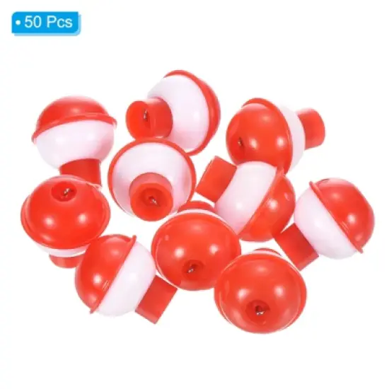 Unique Bargains Hard ABS Push Button Round Fishing Float 50 Pcs image {2}