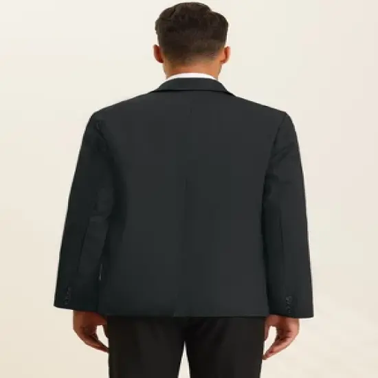 Lars Amadeus Men's Casual One Button Slim Fit Lightweight Blazer image {2}