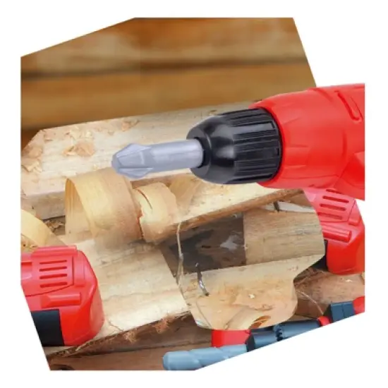 Insten Mini Power Tool Drill Set with 3 Drill Bits, Pretend Construction and Building Toys for Kids image {1}